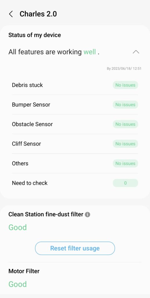 Samsung - Jet Bot+　お掃除レポート
